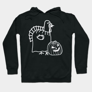 Spooky Thanksgiving Turkey Halloween Pumpkin Costume Hoodie